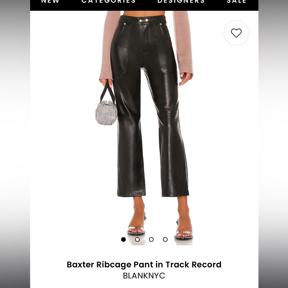 blank nyc ribcage leather pants